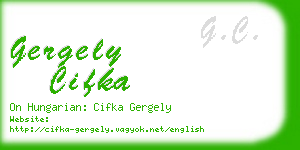 gergely cifka business card